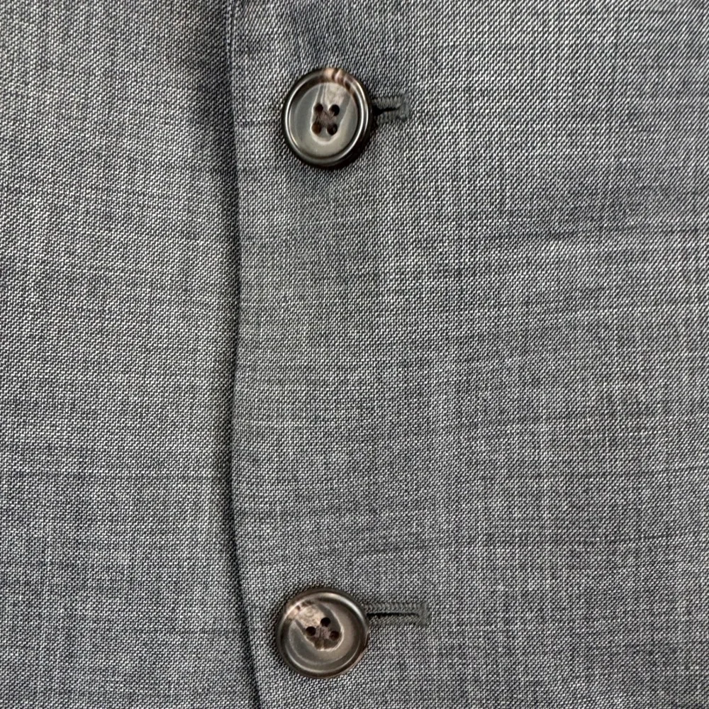 Lauren Ralph Lauren Mens 42R Grey 100% Wool Sharkskin 2 Button Blazer Sport Coat